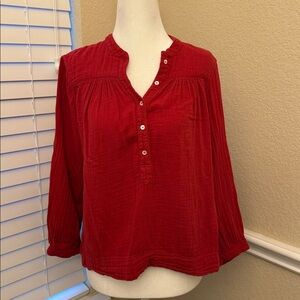 XiRENA Cotton Gauze Blouse Women's Small